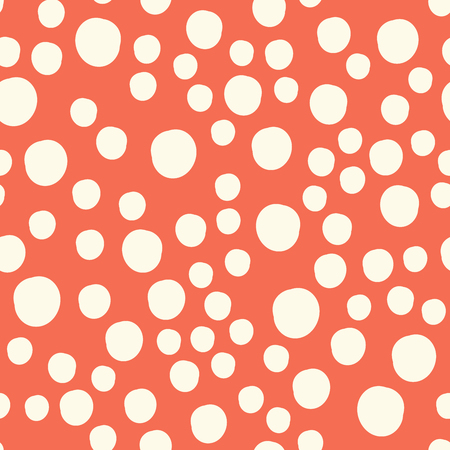 Asymmetrical seamless baby fun banner of circles, spheres, donuts background.のイラスト素材