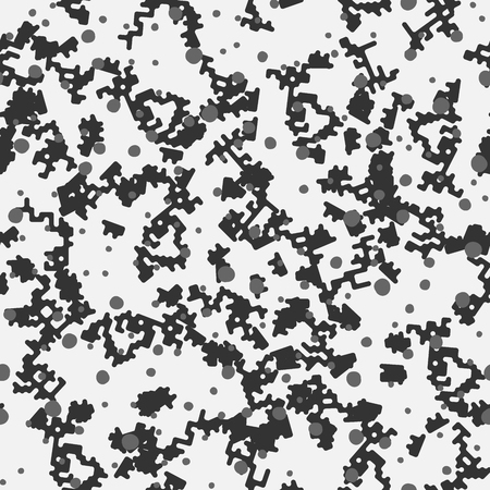 Seamless Raster of Pixel Art with Abstract Background Made of Geometric Shapes, Tetris Pixel Effect, 8 Bit Design, Ideal for Children Room Decoration, Wrapping, Baby Shower, Banners, Backgroundsのイラスト素材