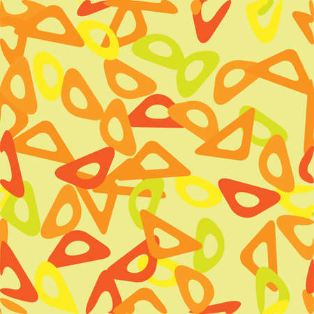 Funky Circle Abstract Bio Chain Pattern, Modern Stylish Fashion Textureのイラスト素材