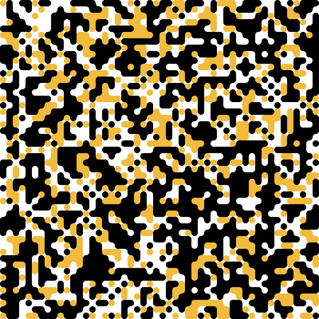 Rounded Flow Squares, Pixelated Effect Background, 8 Bit Pixel Art Design Element, Digital Camouflage, QR Code Sign, Rounded Rectangle Pixelsのイラスト素材