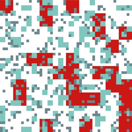 Knitted Christmas and New Year Abstract  Square Pattern with Christmas Color Square Shapesのイラスト素材