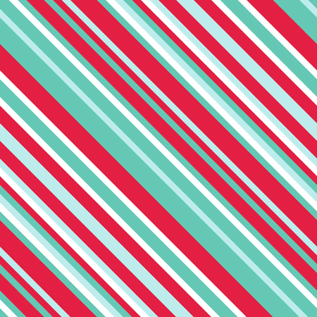 Seamless Pattern in Christmas Traditional Colors, Straight Diagonal Thin Line Abstract Background, Striped Geometric Ornament, Vector Parallel Slanting, Oblique Lines Textureのイラスト素材
