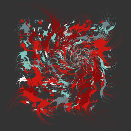 Paint Splatters, Paint Splashes Shapes, Fashion Abstract Art, Splash Background with Drops, Grunge Blots Design Elementsのイラスト素材