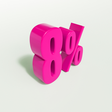 3d Illustration 8 Percent Discount Sign, Sale Up to 8, 8 Sale, Pink Percentages Special Offer, Save On 8 Icon, 8 Off Tag, 8 Percentage Sign, Percentage 3d, Black Friday  Percentageの写真素材