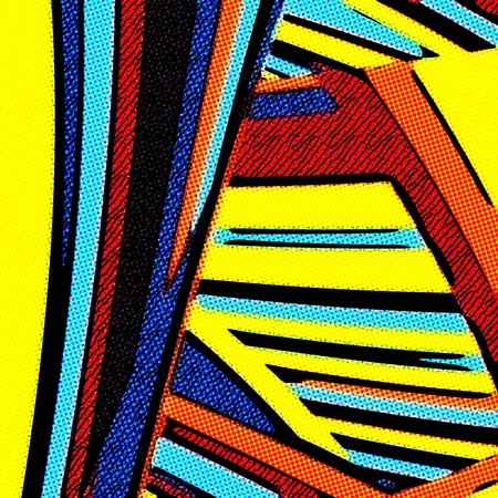 Pop Art Geometric Pattern Design Background, Futuristic, Poster, Magazine, Broadsheet, Leaflet, Book, Billboardの写真素材