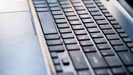 Close Up of Keyboard of a Modern Laptop, PC Keyboard, Keyboard Keys, Laptop Keyboard