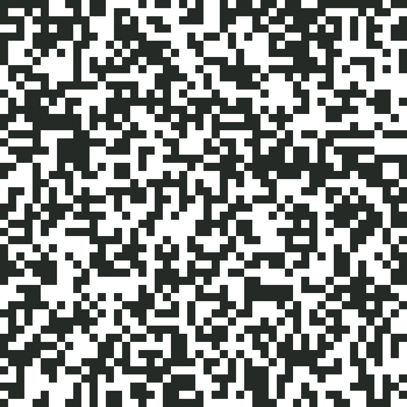 Digital Abstract Black and White Pixel Noise Background, QR Code Abstract Background, Vector Seamless Pattern, Random Pixel Texture, Black-and-White Background, Monochrome QR Code Design, Vector EPS10のイラスト素材