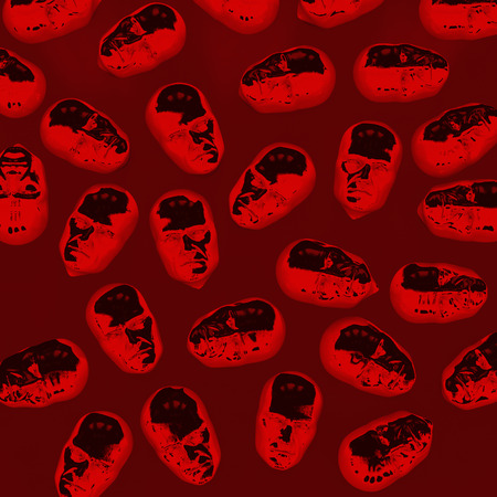 Social Media Concept, Crowd Character People, Faces of People, Layout with Human Faces, Decorative...