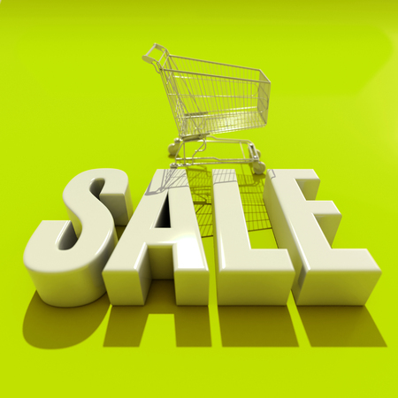 3d Sale Word with Shadow, 3D Rendering, Sale Word Typography, Sale Concept 3D, 3d Render of the Word SALE, Word "SALE" Written by White Lettersの写真素材