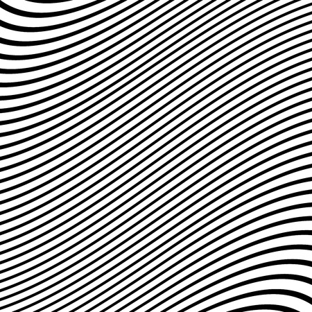 Abstract Vector Background of Waves, Line Stripes Irregular Wave Background, Abstract Minimal Design, Stylized Flowing Water 3d Illusion, Graphic Line Artのイラスト素材