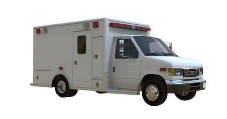 Ambulance white truck isolated, template element infographicの写真素材