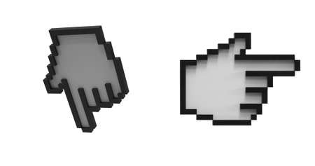 ComputerÂ Cursor Hand with Forefinger Pointing Forwardの写真素材