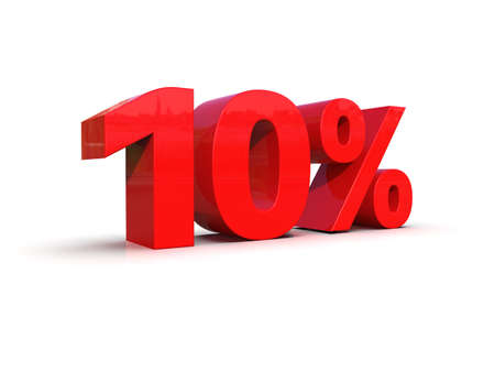 10 Percent Sign, Economic Crisis, Financial Crash, Red 10% Percent Discount 3d Sign on White Background, Special Offer 10% Discount Tag, Sale Up to 10 Percent Off, TenÂ Percent Letters Sale Symbolの写真素材