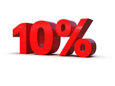 10 Percent Sign, Economic Crisis, Financial Crash, Red 10% Percent Discount 3d Sign on White Background, Special Offer 10% Discount Tag, Sale Up to 10 Percent Off, TenÂ Percent Letters Sale Symbolの写真素材