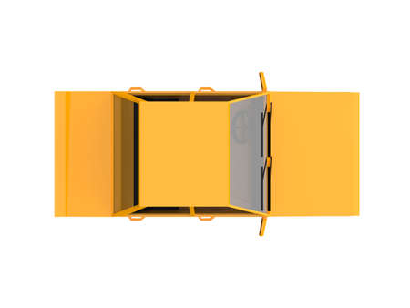 3DÂ llustrationÂ Yellow FamilyÂ UrbanÂ Car, GenericÂ City Car Icon, Low Poly AutoÂ Vehicles Transport ConceptÂ Isolated on White Background, Taxi, FlatÂ Sedan Symbol, Car TrafficÂ Infographic Templateの写真素材