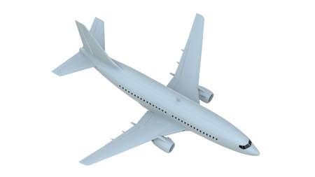 CommercialÂ Passenger Plane in AirÂ on White, VacationÂ Travel by Air Transport,Â AirlinerÂ Take OffÂ Flying,Â Aircraft Flight andÂ AviationÂ RouteÂ Airline Sign, Aviation Cargo ServiceÂ 3d Illustrationの写真素材