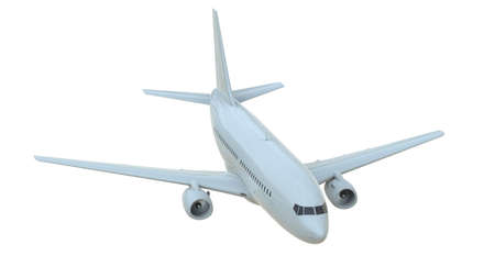 CommercialÂ Passenger Plane in AirÂ on White, VacationÂ Travel by Air Transport,Â AirlinerÂ Take OffÂ Flying,Â Aircraft Flight andÂ AviationÂ RouteÂ Airline Sign, Aviation Cargo ServiceÂ 3d Illustrationの写真素材