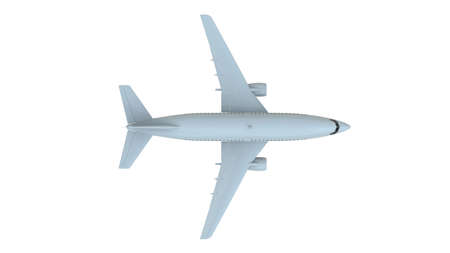 CommercialÂ Passenger Plane in AirÂ on White, VacationÂ Travel by Air Transport,Â AirlinerÂ Take OffÂ Flying,Â Aircraft Flight andÂ AviationÂ RouteÂ Airline Sign, Aviation Cargo ServiceÂ 3d Illustrationの写真素材