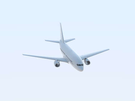 CommercialÂ Passenger Plane in AirÂ in Sky, VacationÂ Travel by Air Transport,Â AirlinerÂ Take OffÂ Flying,Â Aircraft Flight andÂ AviationÂ RouteÂ Airline Sign, Aviation Cargo ServiceÂ 3d Illustrationの写真素材