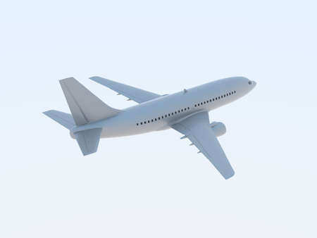 CommercialÂ Passenger Plane in AirÂ in Sky, VacationÂ Travel by Air Transport,Â AirlinerÂ Take OffÂ Flying,Â Aircraft Flight andÂ AviationÂ RouteÂ Airline Sign, Aviation Cargo ServiceÂ 3d Illustrationの写真素材