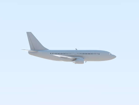 CommercialÂ Passenger Plane in AirÂ in Sky, VacationÂ Travel by Air Transport,Â AirlinerÂ Take OffÂ Flying,Â Aircraft Flight andÂ AviationÂ RouteÂ Airline Sign, Aviation Cargo ServiceÂ 3d Illustrationの写真素材