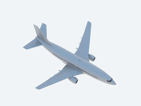 CommercialÂ Passenger Plane in AirÂ in Sky, VacationÂ Travel by Air Transport,Â AirlinerÂ Take OffÂ Flying,Â Aircraft Flight andÂ AviationÂ RouteÂ Airline Sign, Aviation Cargo ServiceÂ 3d Illustrationの写真素材