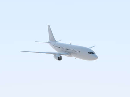 CommercialÂ Passenger Plane in AirÂ in Sky, VacationÂ Travel by Air Transport,Â AirlinerÂ Take OffÂ Flying,Â Aircraft Flight andÂ AviationÂ RouteÂ Airline Sign, Aviation Cargo ServiceÂ 3d Illustrationの写真素材