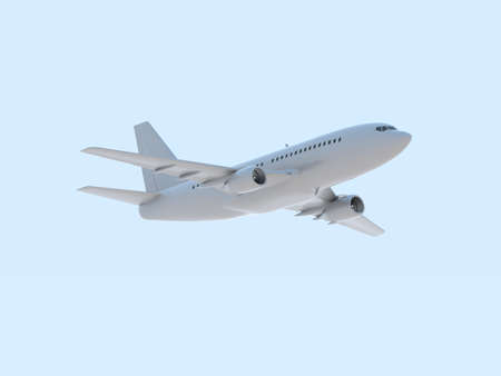 CommercialÂ Passenger Plane in AirÂ in Sky, VacationÂ Travel by Air Transport,Â AirlinerÂ Take OffÂ Flying,Â Aircraft Flight andÂ AviationÂ RouteÂ Airline Sign, Aviation Cargo ServiceÂ 3d Illustrationの写真素材