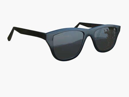 ChicÂ FashionÂ Summer Sun ProtectionÂ CoolÂ VintageÂ Sun GlassesÂ Sunglasses with Black Plastic FrameÂ isolated over the White Background CloseupÂ 3d illustrationの写真素材