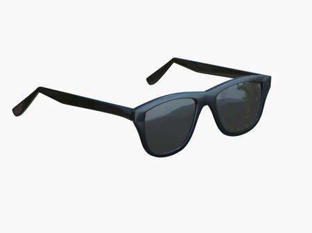 ChicÂ FashionÂ Summer Sun ProtectionÂ CoolÂ VintageÂ Sun GlassesÂ Sunglasses with Black Plastic FrameÂ isolated over the White Background CloseupÂ 3d illustrationの写真素材