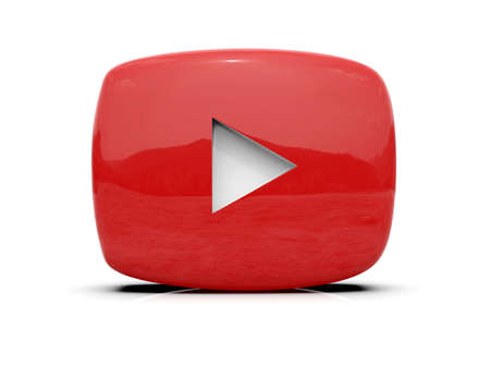 PlayÂ Button Sign Video Icon,Â OnlineÂ Broadcasting ServiceÂ Symbol, Social Media Sign,  Upload, ViewÂ and Share Videos,Â 3d Illustrationの写真素材