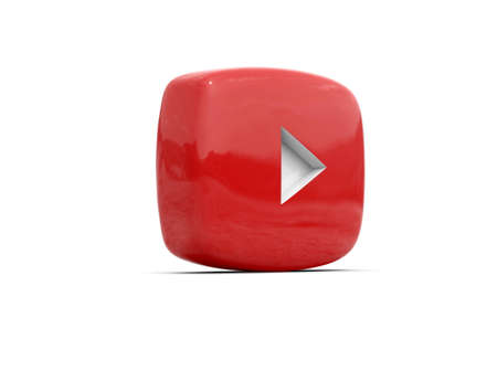 PlayÂ Button Sign Video Icon,Â OnlineÂ Broadcasting ServiceÂ Symbol, Social Media Sign,  Â Video StreamingÂ Mobile App, Video-Sharing Site Upload, ViewÂ and Share Videos,Â 3d Illustrationの写真素材