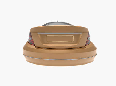 Generic and Brandless Car Isolated on White 3d Illustration, ContemporaryÂ SedanÂ Studio,Â Dealership Automobile Industry, Auto Transport, Infographics Automotive Background, City Vehicle Templateの写真素材