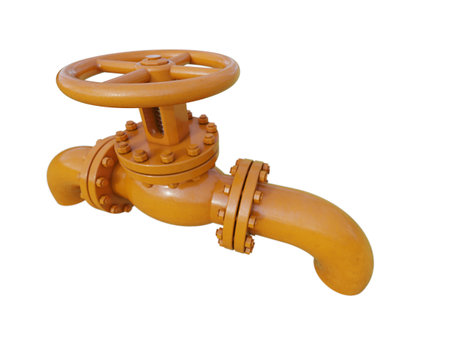 Pressure Manual Gate Valve is a Device that Regulates, Directs or Controls the Flow of a Fluid like Gases, Liquids by Opening, Closing, or Partially Obstructing Various Passageways, 3D Illustrationの写真素材