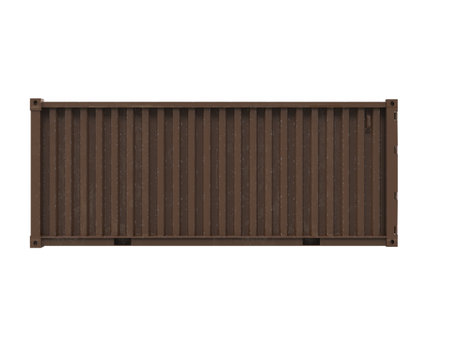 Shipping Cargo Container for Logistics and Transportation Isolated, Cargo Box from Ship,Â Delivery, Shipping Freight TransportationÂ of Merchandise,Â for Storage, Export and Import, 3d renderの写真素材