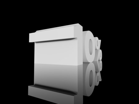 3d Illustration: 10 Percent Sign, Economic Crisis, Financial Crash, 10% Percent Discount 3d Sign, Special Offer 10% Discount Tag, Sale Up to 10 Percent Offの写真素材