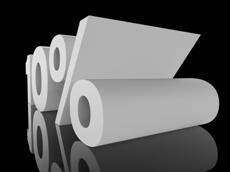 3d Illustration: 10 Percent Sign, Economic Crisis, Financial Crash, 10% Percent Discount 3d Sign, Special Offer 10% Discount Tag, Sale Up to 10 Percent Offの写真素材