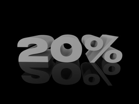 3d Render: 20% Percent Discount 3d Sign on Light Background, Special Offer 20% Discount Tag, Sale Up to 20 Percent Off, Twenty Percent Letters Sale Symbol, Special Offer Label, Sticker, Tagの写真素材