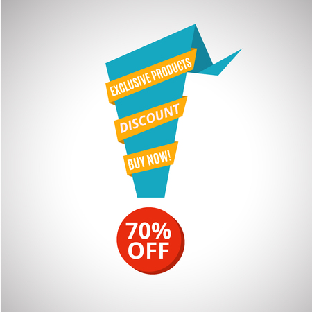 Big Sale banner with arrow in pop-art style. Web vector template. Paper background. Advertising poster. Special Offer balloon. End of season.のイラスト素材