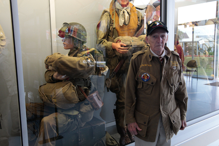 France, Normandy, June 6, 2011 - A veteran of the US Army who took part in the military operation in 1944 during the landing of the Allies in Normandy.のeditorial素材