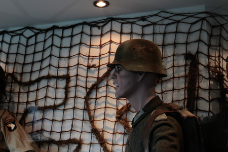 France, Normandy, June 6, 2011 - Dummy of a German soldier who opposed in 1944 the Allied landing in Normandy.のeditorial素材