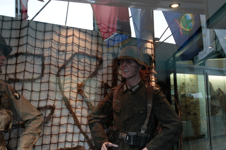 France, Normandy, June 6, 2011 - Dummy of a German soldier who opposed in 1944 the Allied landing in Normandy.のeditorial素材