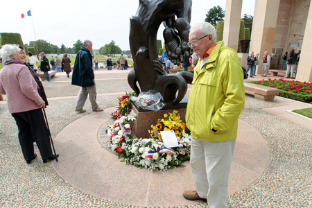 France, Normandy, June 6, 2011 - Visitors in memorial complex in memory of Allied landings of Normandy in 1944.のeditorial素材