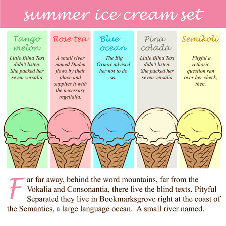Vintage ice cream poster designのイラスト素材