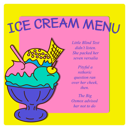 Vintage ice cream poster designの写真素材