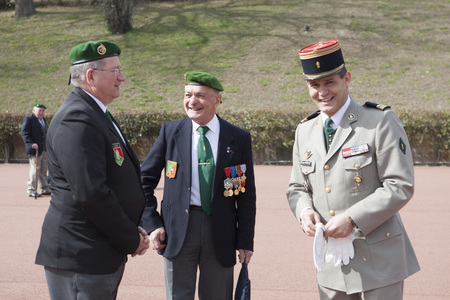 Aubagne, France. May 11, 2012. Veterans together with the Colonel of the first foreign regiment.のeditorial素材