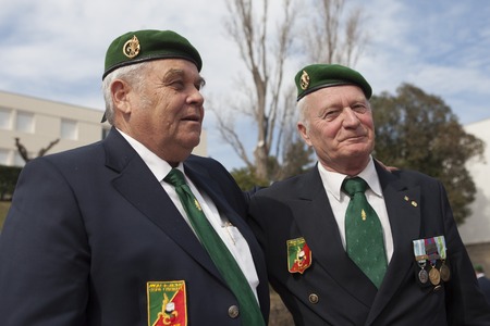 Aubagne, France. May 11, 2012. Portrait of veterans of the French foreign legion during the annual meeting of veterans.のeditorial素材