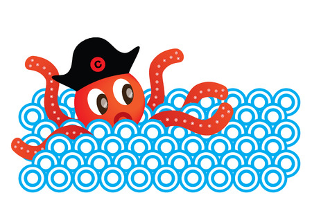 Octopus & Seaのイラスト素材