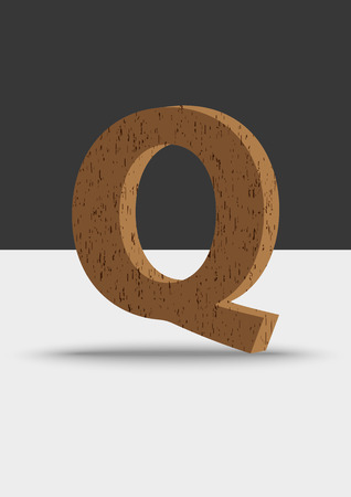 Q Alphabetのイラスト素材