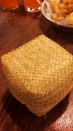 Sticky rice boxの写真素材